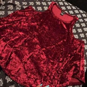 Red velvet haltertop